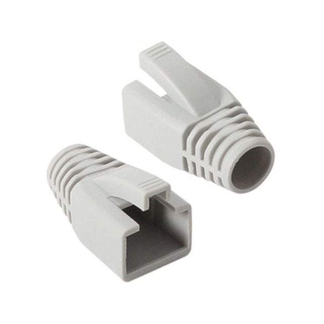 튼튼한 인터넷 랜선 RJ45 CAT.7 6A 통부트 보호캡 그레이 100개 8파이 - 상품 이미지