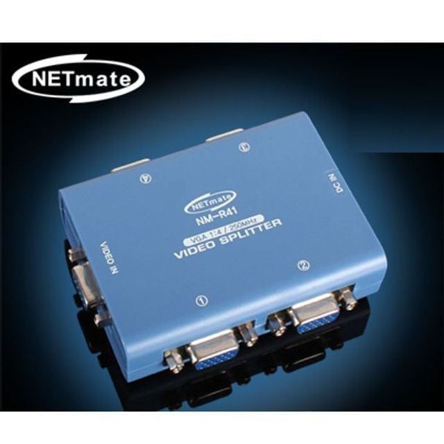 NETmate RGB VGA 1대4 모니터 화면 분배기 스플리터 NM-R41 250MHz - 상품 이미지