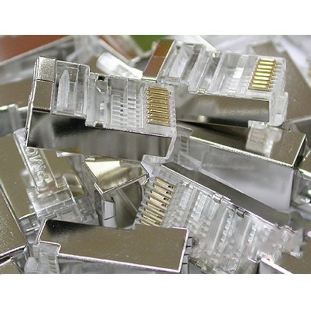 고속 RJ45 8P8C CAT.5E UTP 랜선 커넥터 고급형 플러그 100개 - 상품 이미지