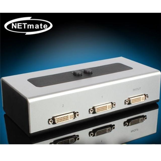선명한 NETmate 2대1 벽걸이형 모니터 DVI 화면 수동 스위치 선택기 NM-DS21 - 상품 이미지