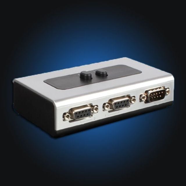 NETmate 2대1 벽걸이형 RS232 시리얼 통신 수동 선택기 스위치 NM-SS21 - 상품 이미지