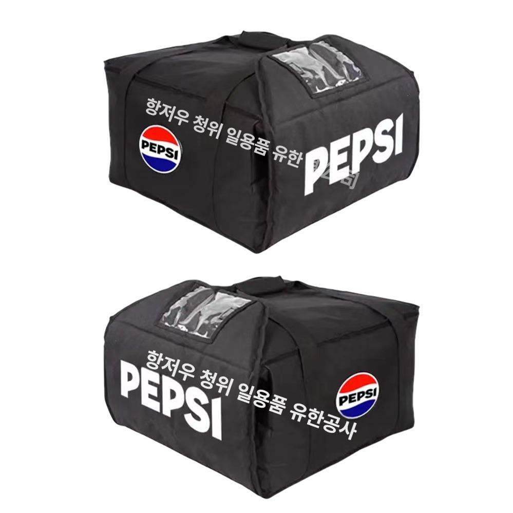 대용량 피자 배달 보온 가방 접이식 두꺼운 휴대용 프린트 50x50x25cm - 상세 이미지 5