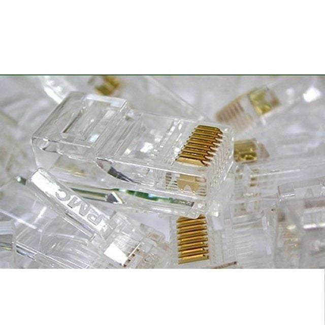 RJ45 8P8C CAT.6 UTP 인터넷 랜선 커넥터 고급형 플러그 100개 - 상품 이미지