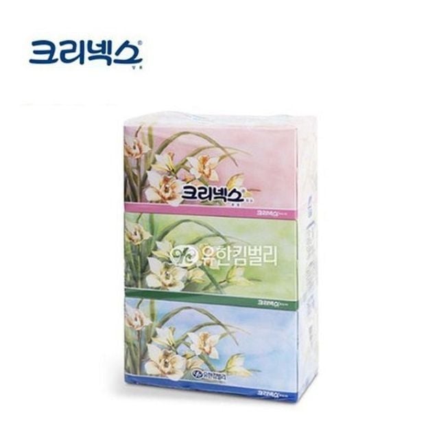 부드러운 크리넥스 미용 각티슈 곽휴지 화장지 280매 3개 - 상품 이미지
