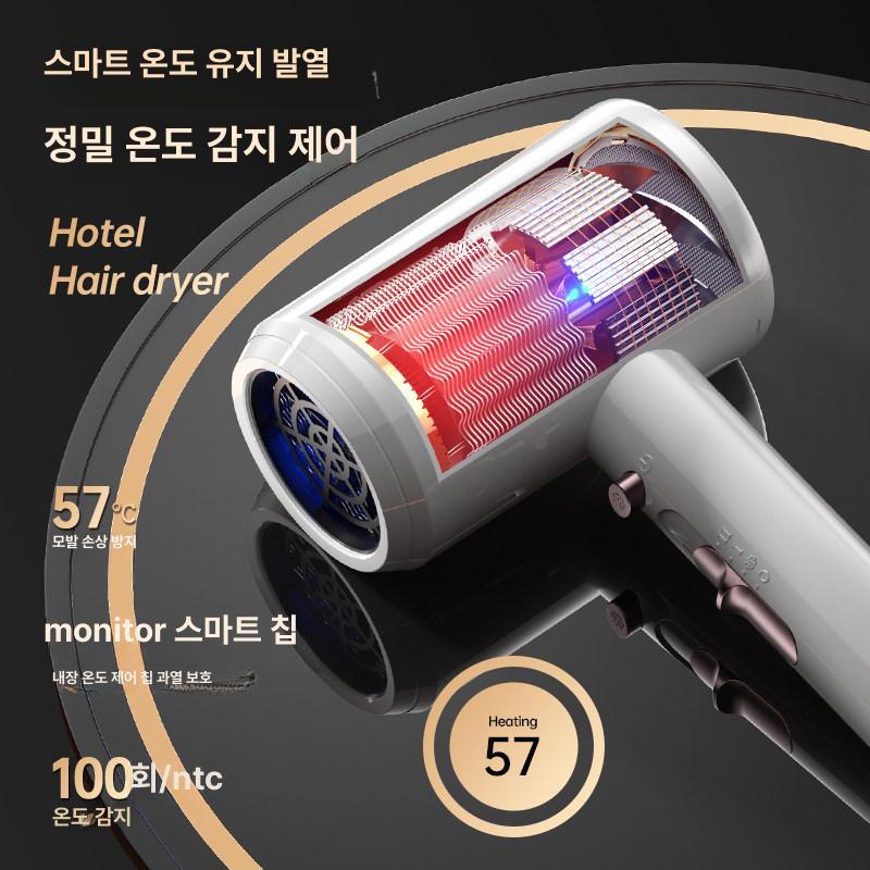 벽걸이드라이기 호텔 사우나 업소용 헬스장 속건성 헤어 화이트 1600 - 상세 이미지 2