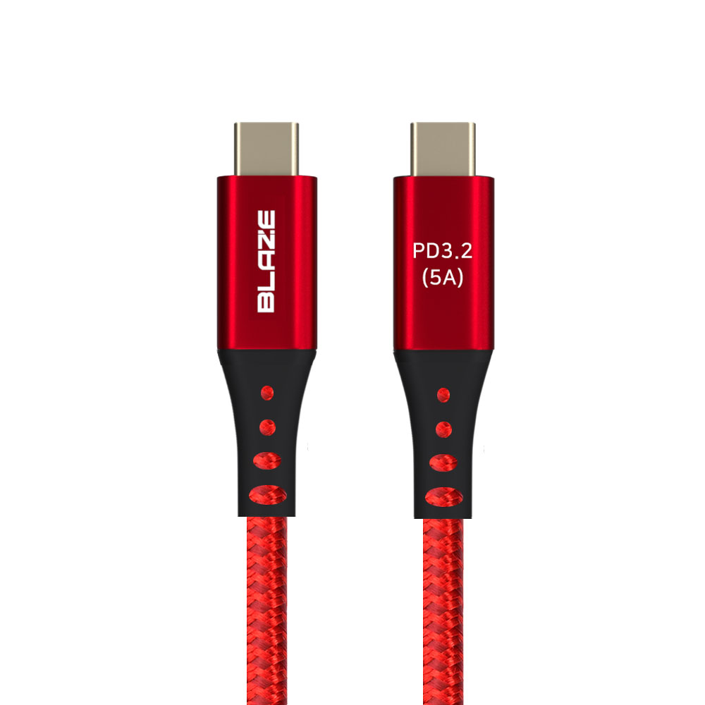C TO C 케이블 100W USB3.2 4K 20기가 초고속 충전케이블 레드, 1개, 5m - 상품 이미지