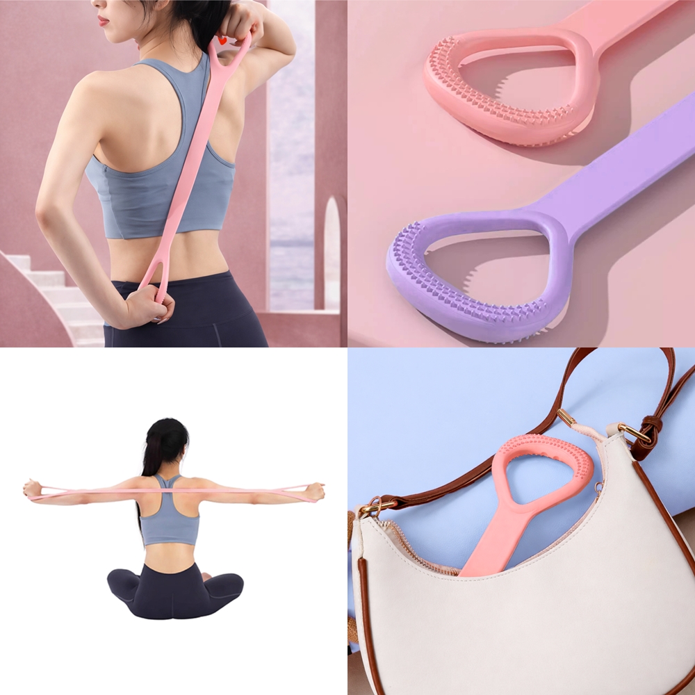 어깨 등 스트레칭 밴드 고무 튜빙 운동 헬스 요가 필라테스 홈트레이닝 탄력 힙업 결림 - 상품 이미지