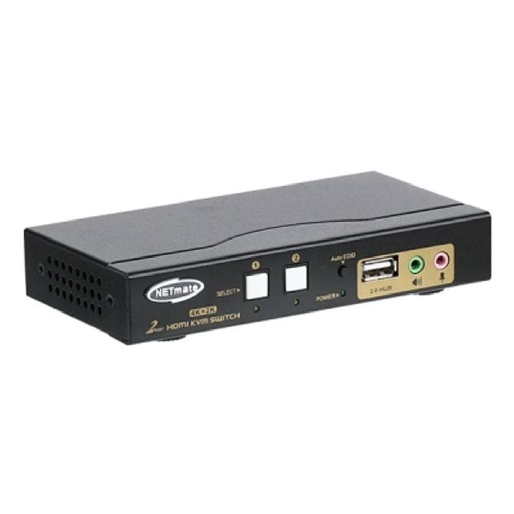 편리한 공유 넷메이트 4K HDMI USB KVM 스위치 2:1 케이블 지원 - 상품 이미지