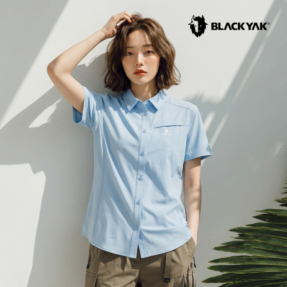 블랙야크 여성 반팔 셔츠 스트레치 여름 쿨 냉감 셔츠 등산복상의