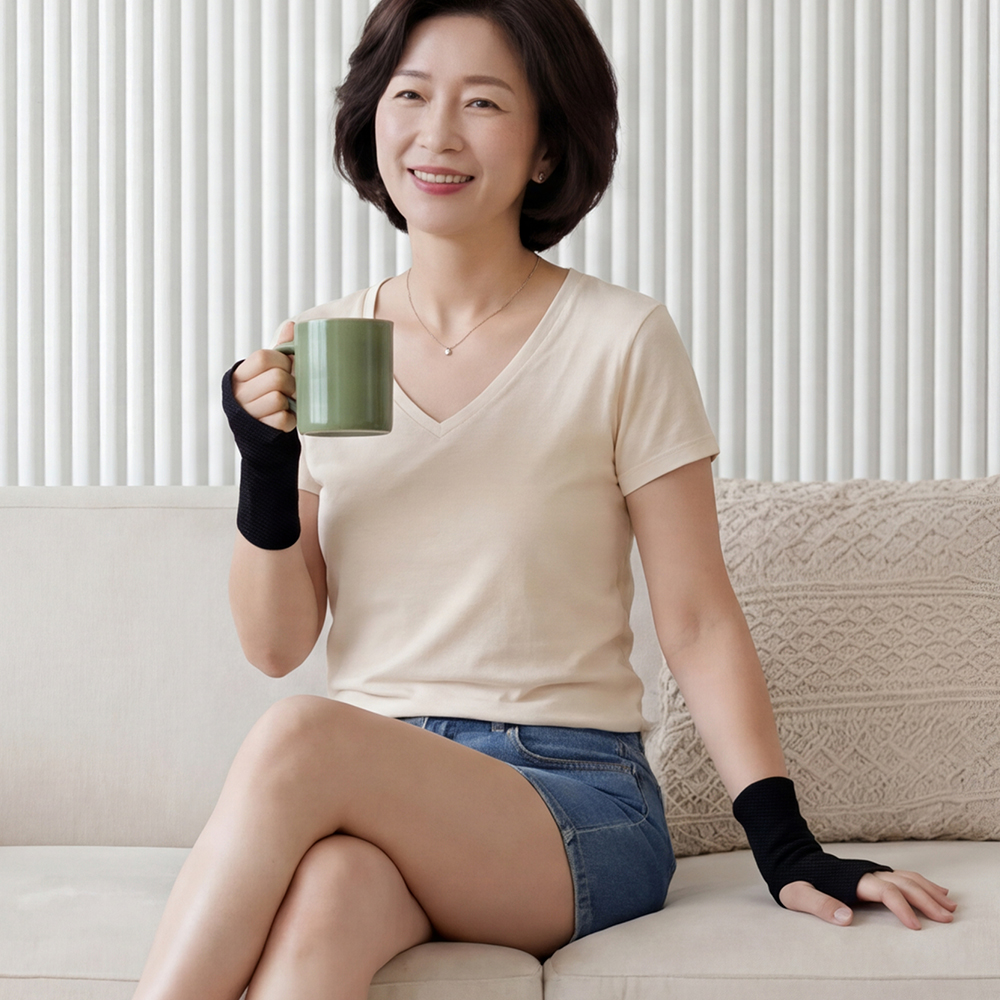 닥터코어런 블락 시니어손바닥손목보호대 약국 노인 얇은 아대 여름 사무실 남자 팔목 - 상세 이미지 5
