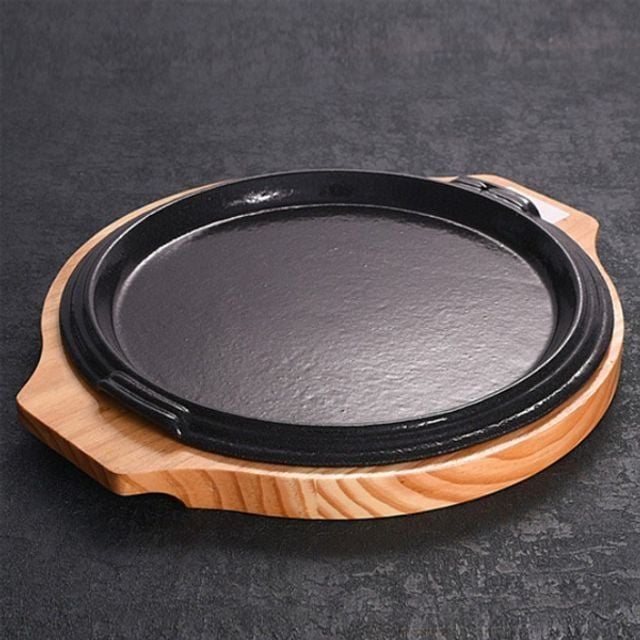 원형 무쇠팬 주물팬 코팅 고기불판 스테이크팬 20cm - 상품 이미지