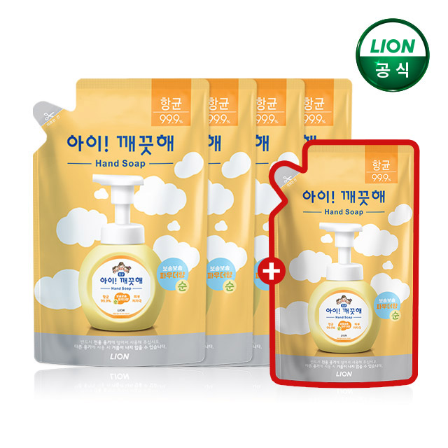 아이깨끗해 핸드워시 순향 450ml 리필 x 4개+200ml 리필 / 손세정제 상품 이미지