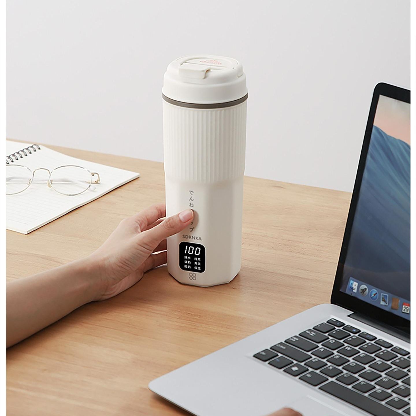 휴대용 온도조절 포트 전기컵 커피 가열 USB 충전식 보온 - 상품 이미지