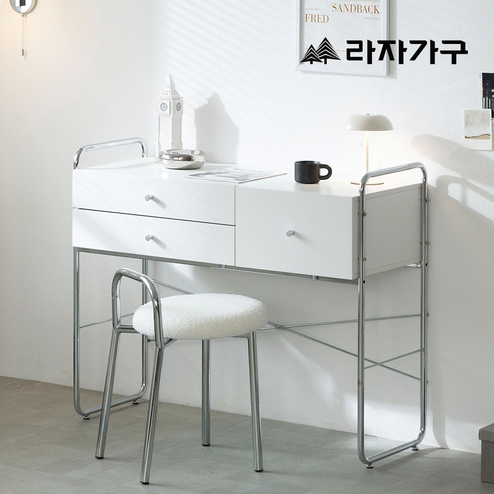 라자가구 루엔 입식 미니 원룸 슬림 수납 서랍 학생 거울 심플 콘솔 틈새 화장대 800 이미지 7