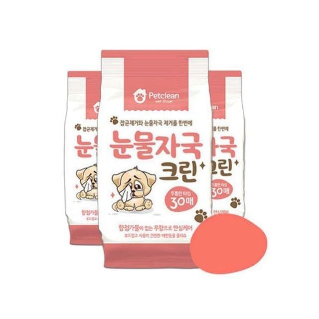 눈물 물티슈 애견 펫크린 강아지 14p 눈물자국 - 상품 이미지