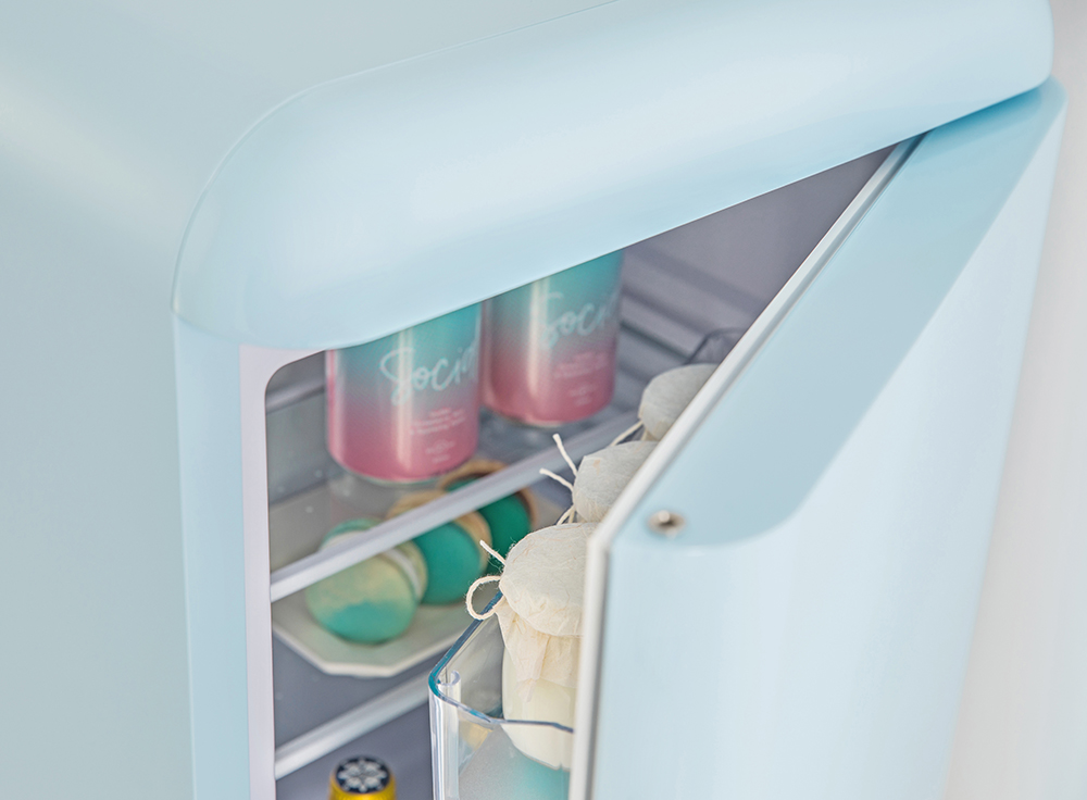 레트로 미니 냉장고 32L WC-32C 무소음 음료 다용도 블루 - 상세 이미지 3