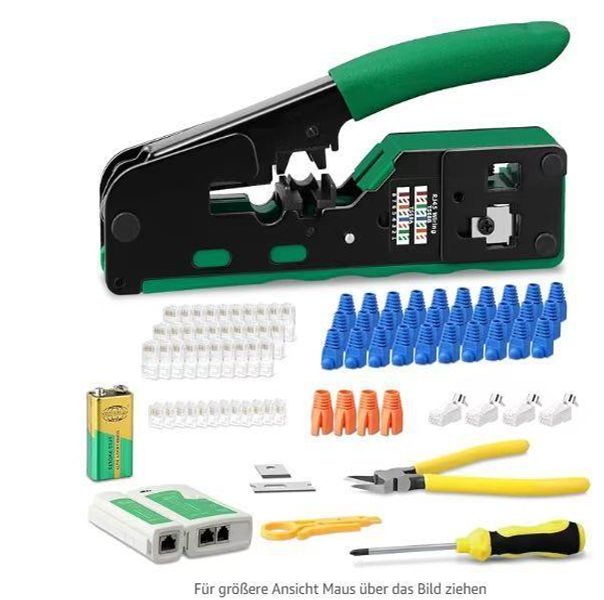 랜선압착기 슬리브 단자 네트워크 케이블 CAT5 CAT6 CAT7 RJ45 RJ11 7클래스 68피스 패브릭포장 이미지 6