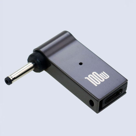 C타입 to 100W DC 노트북 변환 젠더 충전 컨버터 외경 내경 6.5/4.4mm - 상품 이미지