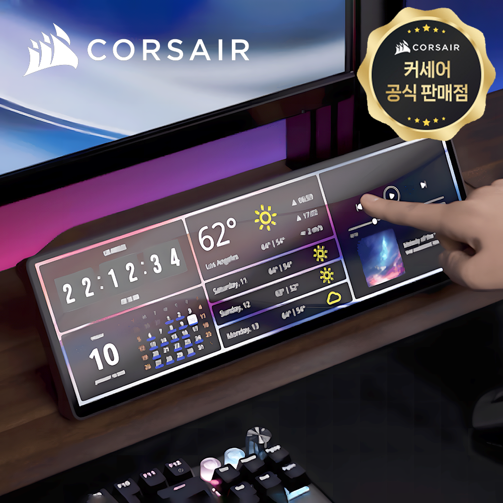 커세어 제논 엣지 터치스크린 36.83cm(14.5인치), 블랙