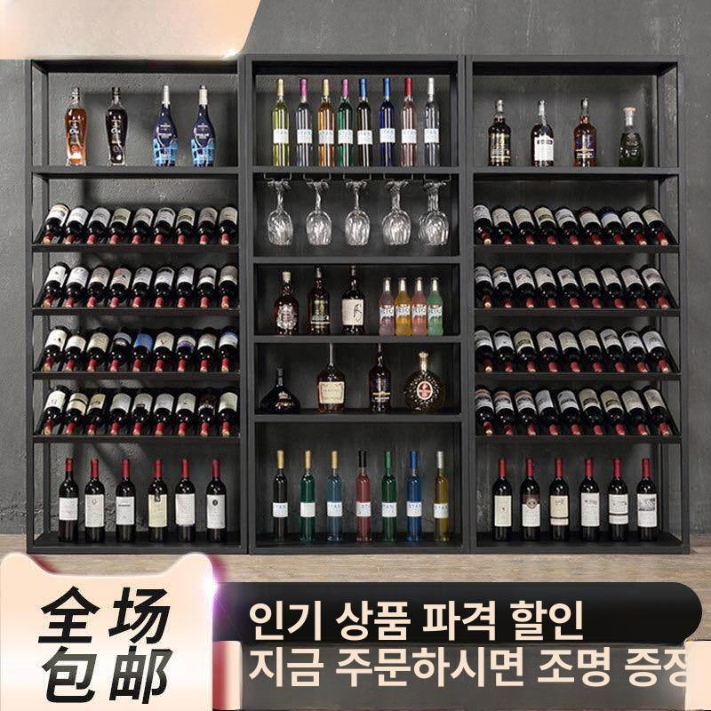 와인 진열대 양주 디스플레이 전시대 판매대 보관함 와인랙 100cm 블랙 - 상세 이미지 3