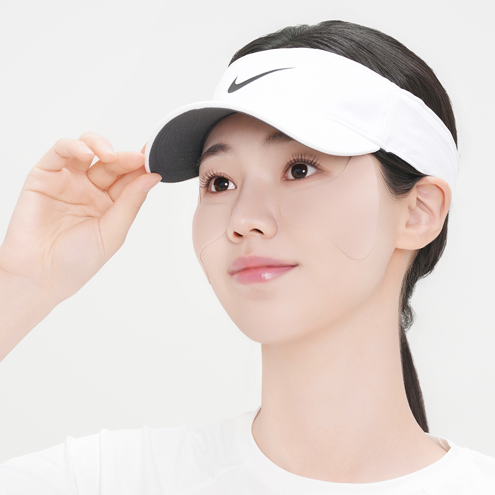화온 골프 썬패치 UV 자외선차단 와이드형 쿨링 얼굴패치 러닝 등산 5매입, 1개 - 상세 이미지 3
