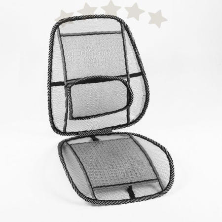 차량시트 메쉬소재 등허리받침 쿠션 통풍 자세교정 운전석 사무실의자 여름용