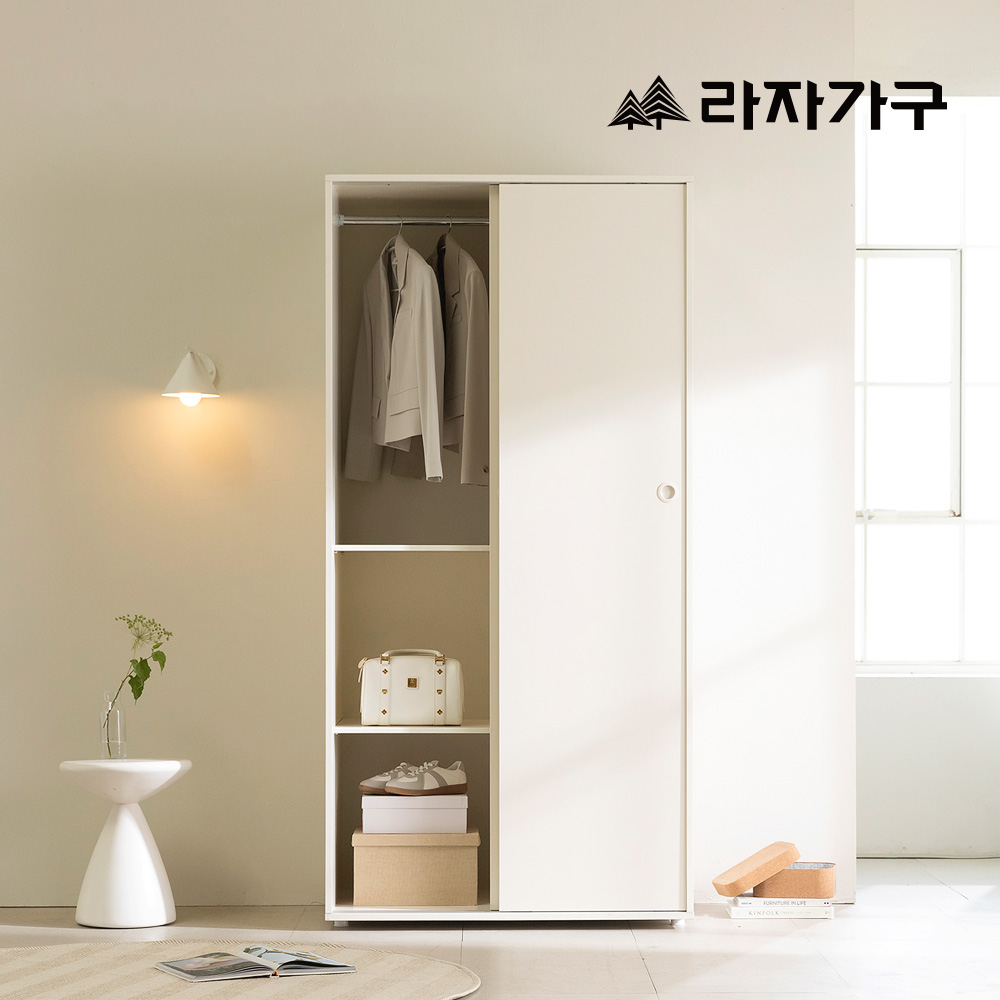라자가구 어라운드 1000 서랍형 슬라이딩 옷장 E0 슬라이드 키큰장 입본장 싱글장롱 - 상세 이미지 5