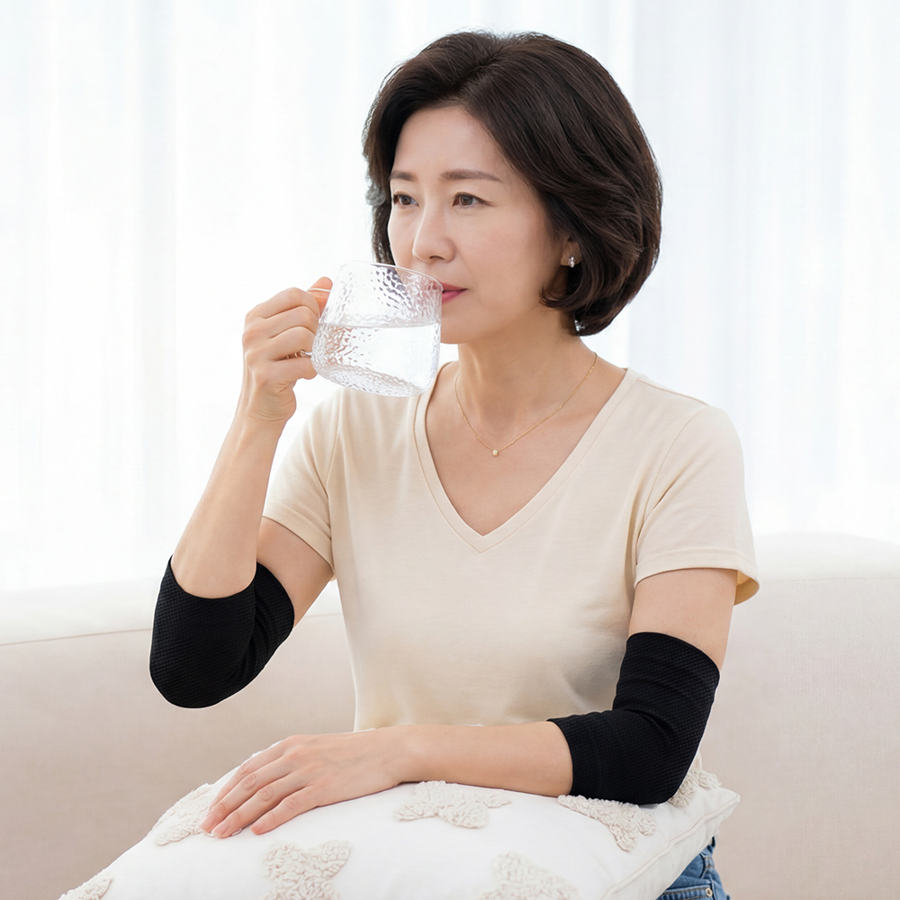 닥터코어런 블락 시니어팔꿈치보호대 테이핑 노인 압박밴드 테니스 아대 배드민턴 탁구 야구 - 상세 이미지 2