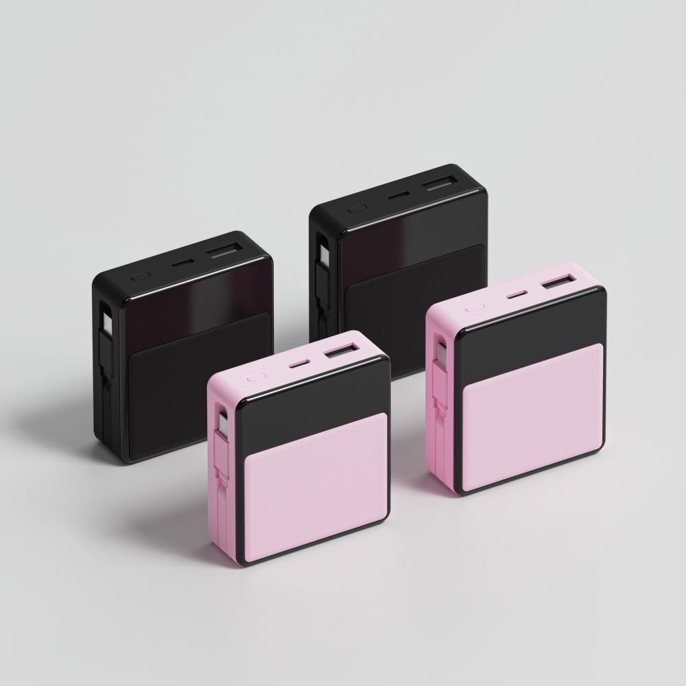 미니덕트 쿼드로 대용량 미니 보조배터리 PD 22.5W 고속충전 10000mAh, 매트 블랙 - 상세 이미지 3