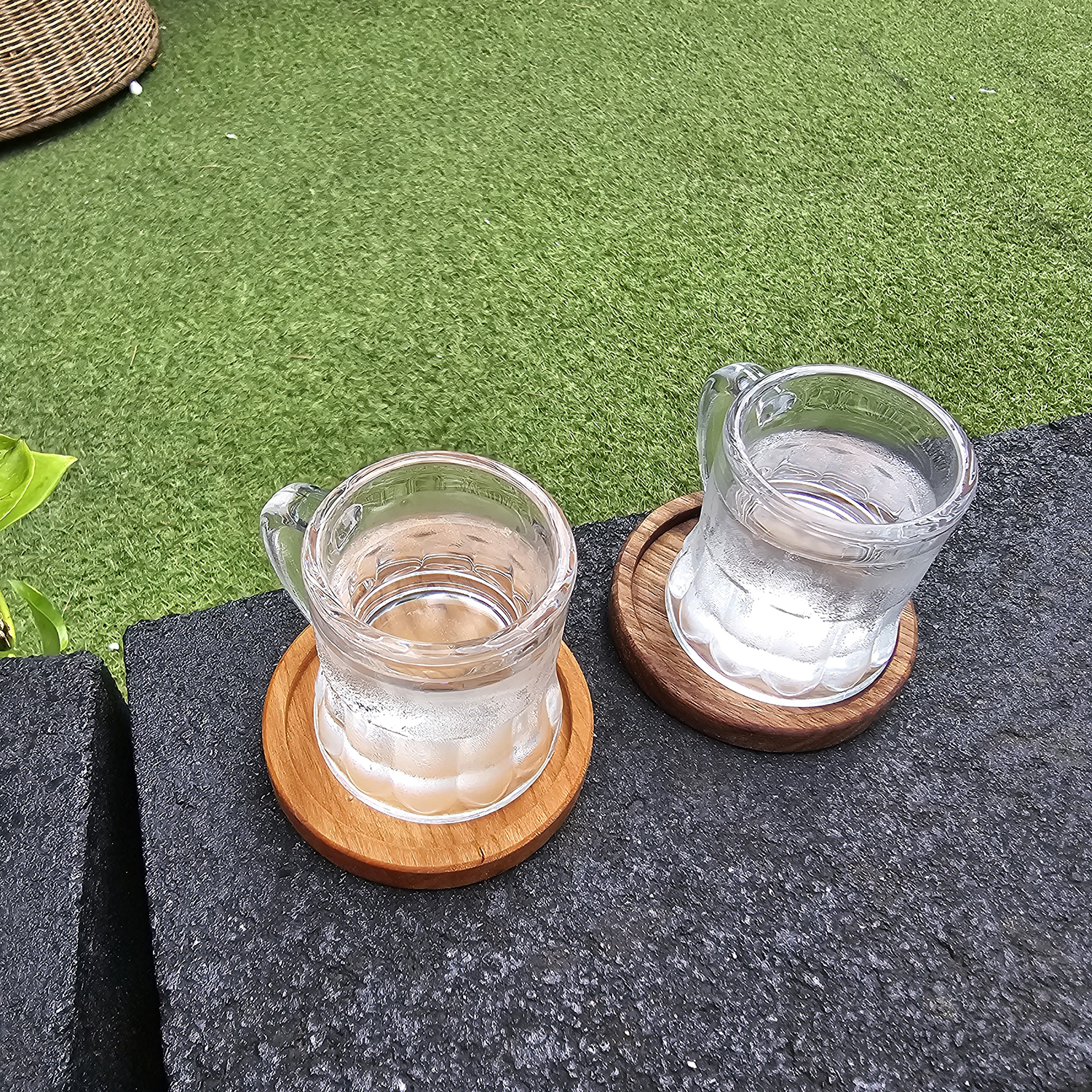 초미니 우드코스터 술잔 컵받침 원목 각인 나무티코스터 71mm 이미지 6