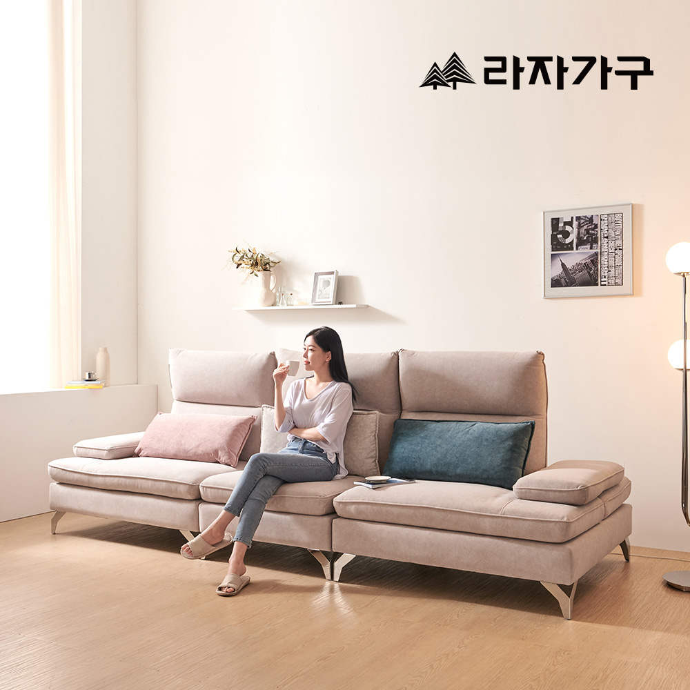 라자가구 아르노 조야 패브릭 5인 코너형 스윙소파 등받이 헤드틸팅 푹신한 거실 쇼파 - 상세 이미지 3