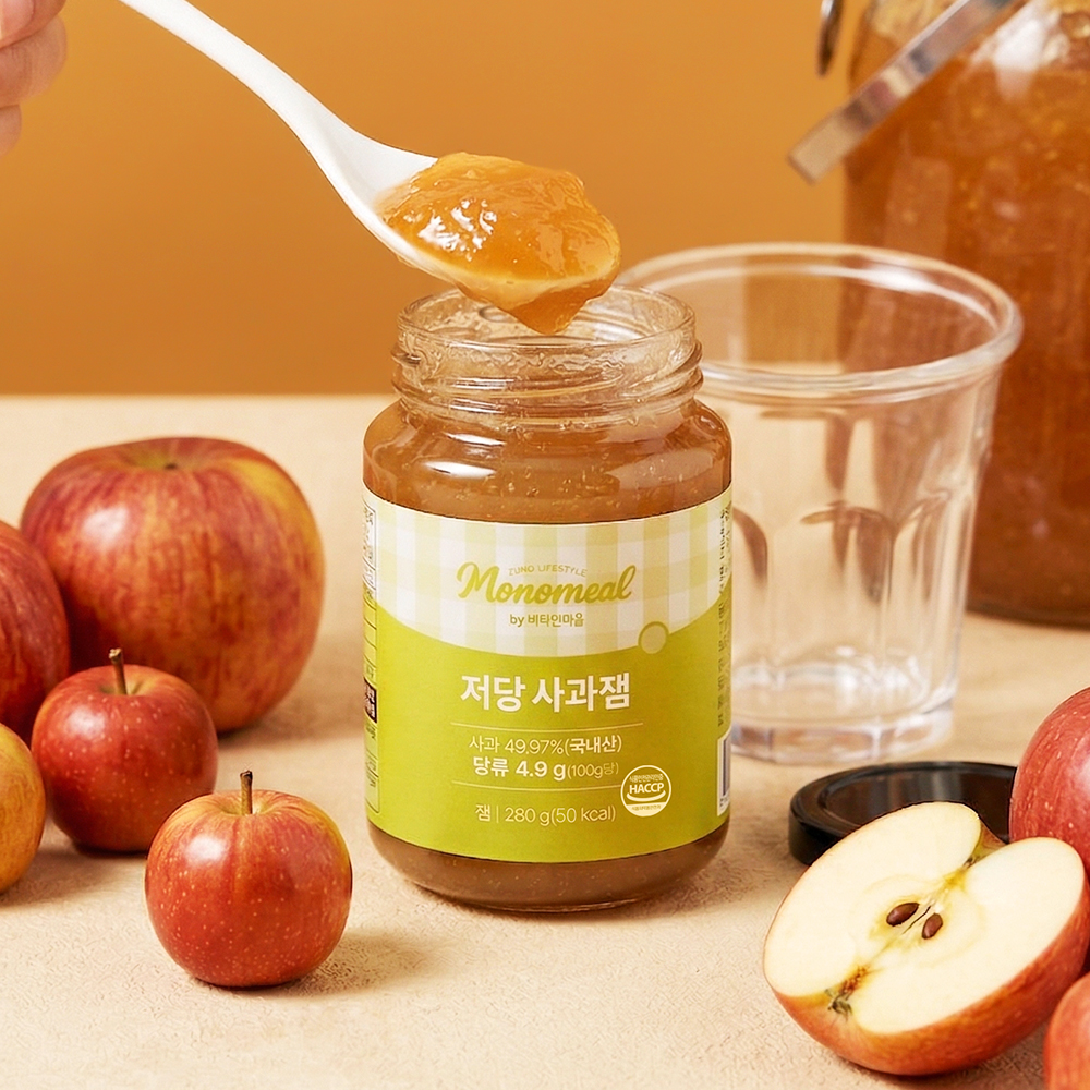 비타민마을 모노밀 저당잼 알룰로스 사과잼, 280g, 3개 - 상세 이미지 2