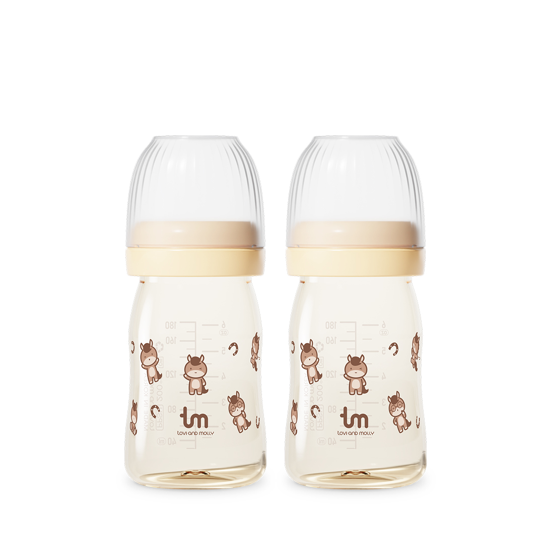 토비앤몰리 PPSU 젖병 -젖꼭지 미포함/ 더블하트 모윰 베베그로우 호환 180ml, 2개, 마리(바닐라) - 상세 이미지 3