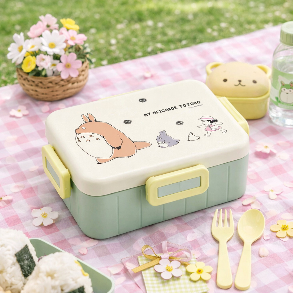 토토로 도시락 650ML 사면결착 런치박스 직장인 학생 소풍 도시락통 - 상품 이미지