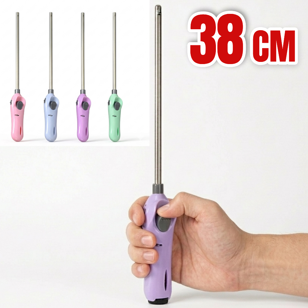 가스 점화기 캔들 라이터 38cm 가스충전식 피넛 롱라이터 - 상품 이미지
