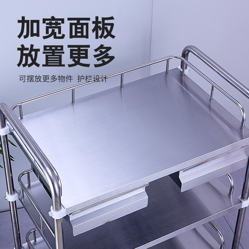 동물병원 스텐 트롤리 치료 의료 용 선반 수술장비 랙 - 상세 이미지 4