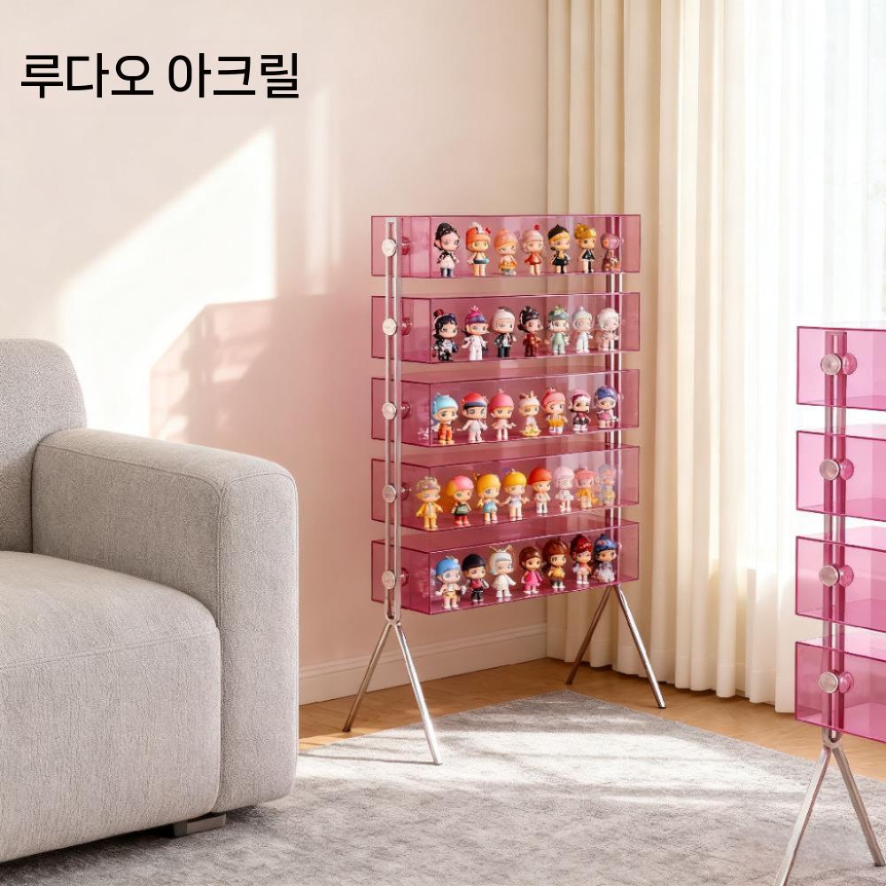 아크릴 핑크 선반 피규어 진열장 인형 장식장 쇼케이스 디스플레이장 - 상세 이미지 3
