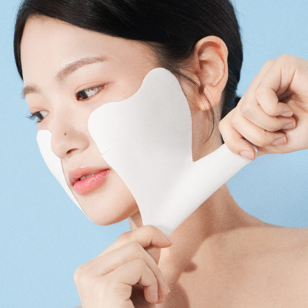 여우리 붓기패치 쿨링 얼굴 브이라인 리프팅 윤곽 관리 하이드로겔 마스크팩 3개입 - 상품 이미지