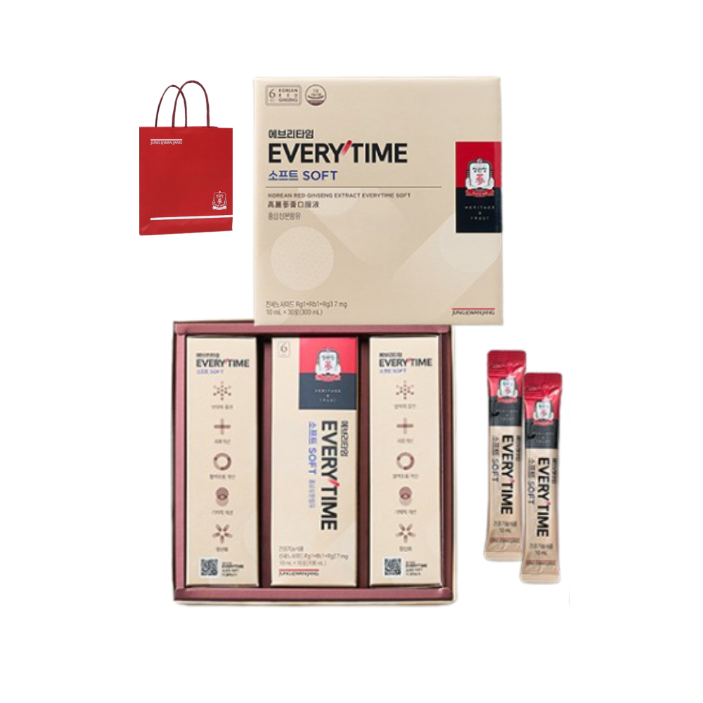 정관장 홍삼정 에브리타임 소프트 10ml 30포 x1개 + 쇼핑백 - 상품 이미지