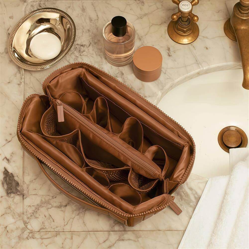 접이식화장품파우치 메이크업 브러시 화장품가방 대용량 스킨케어 보관함 - 상세 이미지 5
