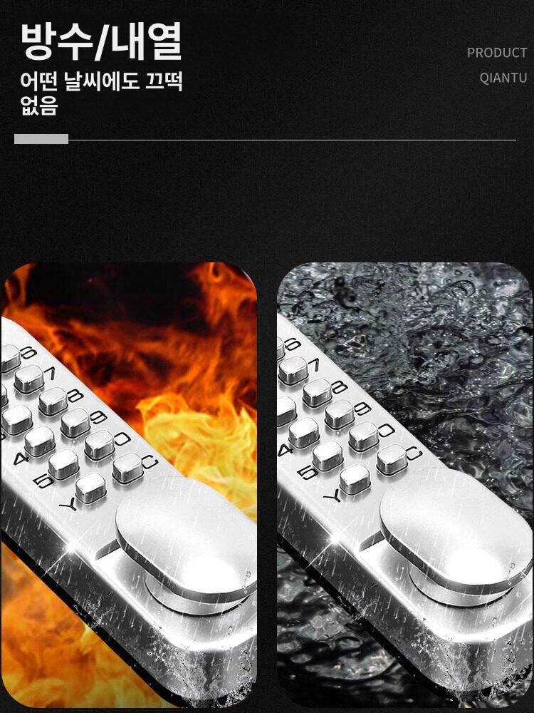 야외 대문 도어락 아날로그 도어록 무키 보안장치 2세대 [실버] - 상세 이미지 3