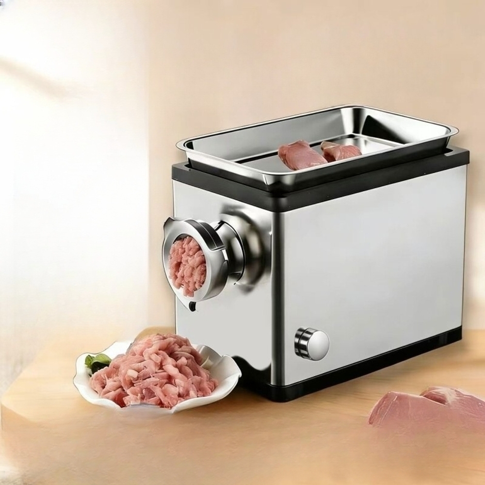 고기 분쇄기 다지기 강력 1100W 통 스테인리스 스틸 업소용 가정용 겸용 전기 민찌기 - 상품 이미지