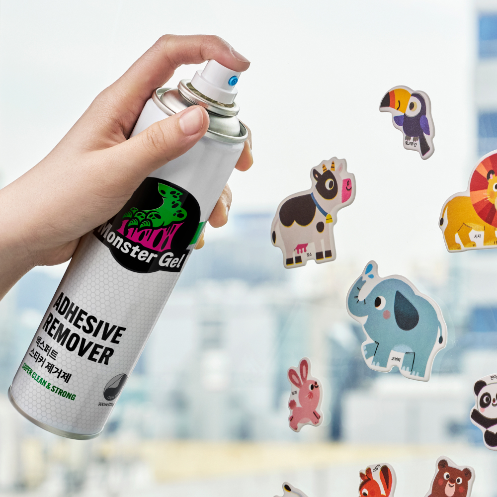 몬스터 겔 엑스퍼트 스티커 타르 자국 제거 2종 세트 (스티커 제거제 300ml+스크래퍼+교체형 칼날 30p) - 상세 이미지 3