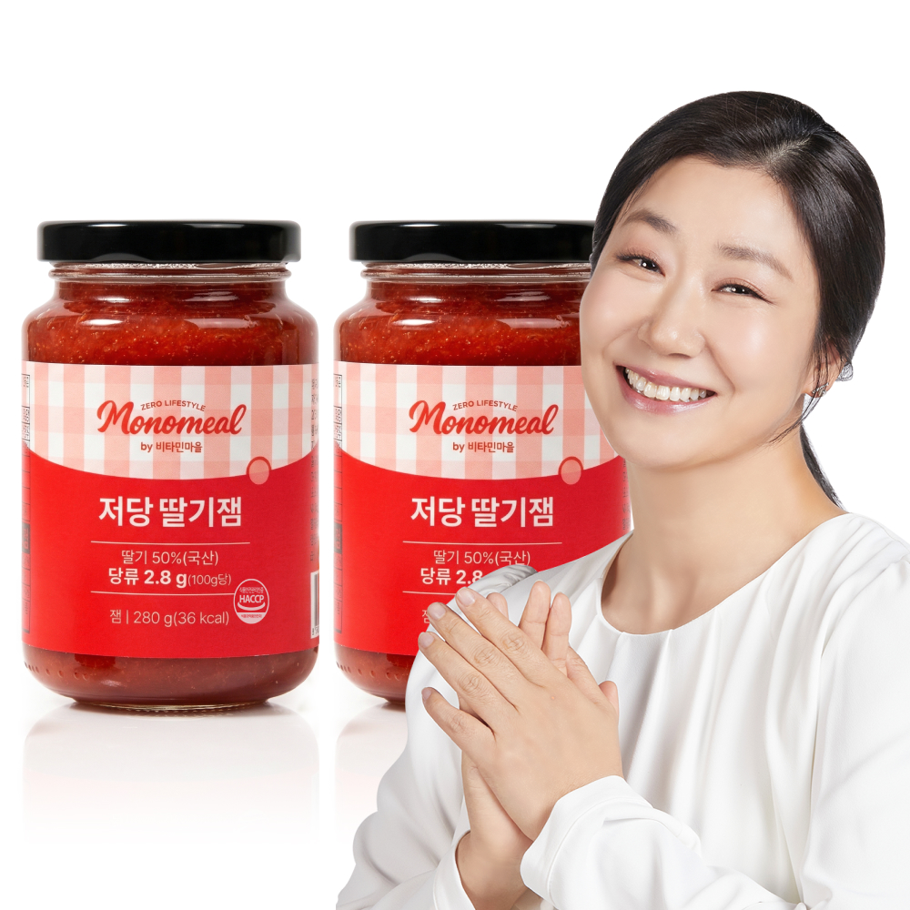 비타민마을 모노밀 저당잼 알룰로스 딸기잼, 280g, 2개 - 상품 이미지
