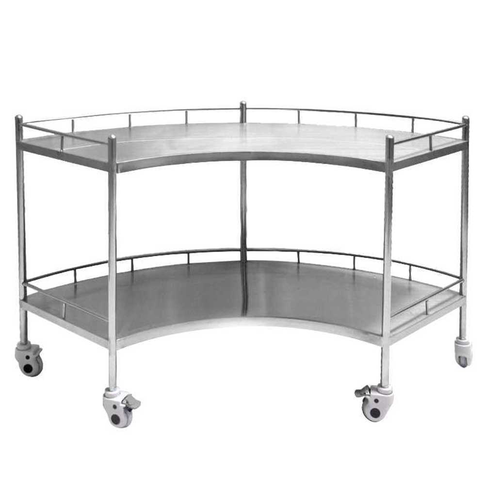 부채꼴 동물 진료용 스테인레스 카트 용 응급카트 의료용 - 상품 이미지