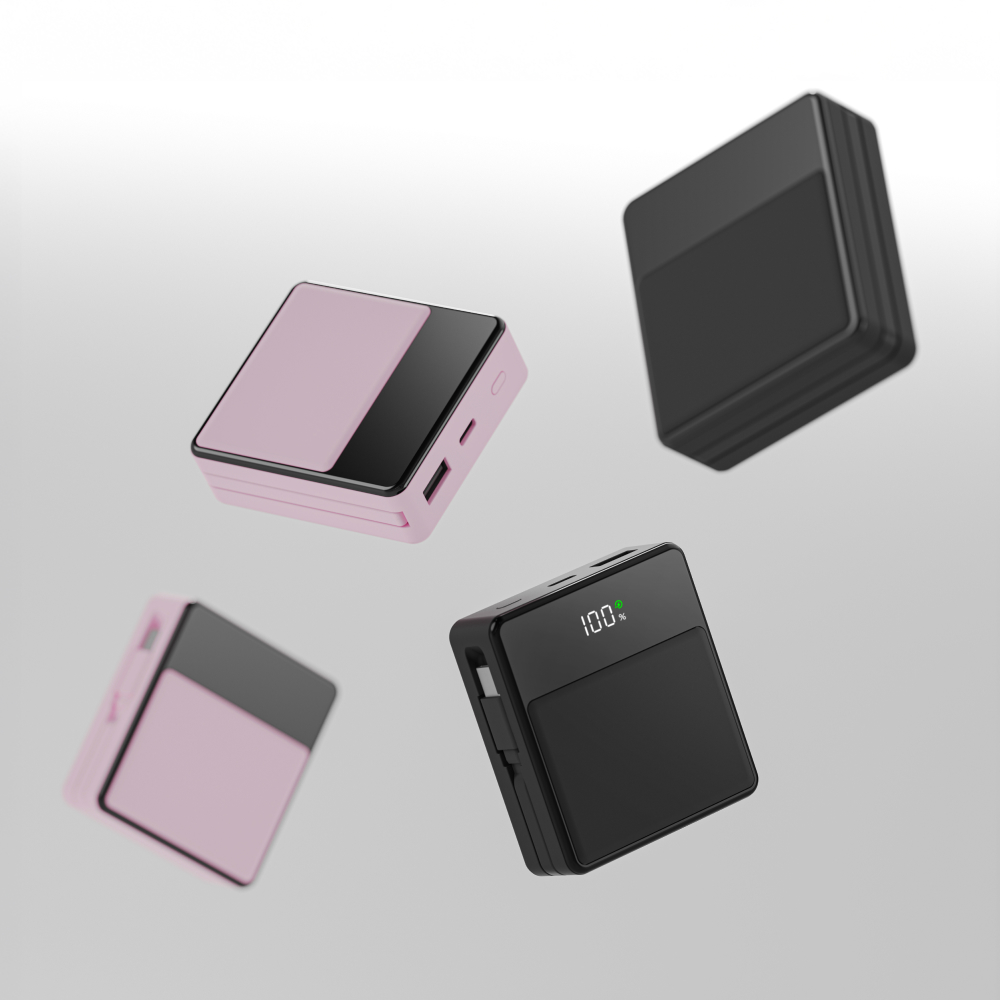 미니덕트 쿼드로 대용량 미니 보조배터리 PD 22.5W 고속충전 10000mAh, 매트 블랙 - 상세 이미지 5