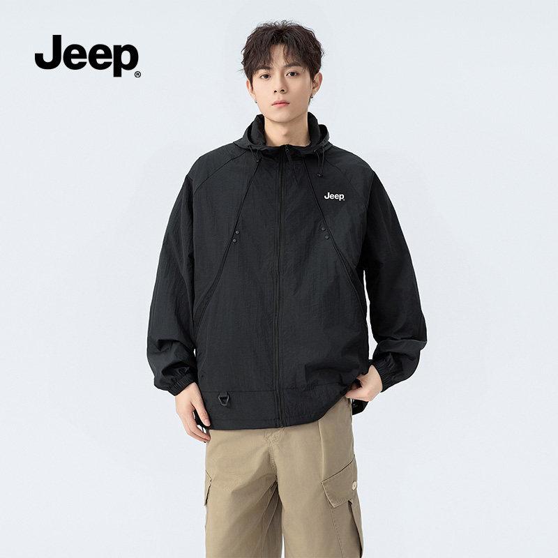 JEEP 남성 여름 루즈핏 바람막이 고프코어 자외선차단 자켓 - 상세 이미지 2