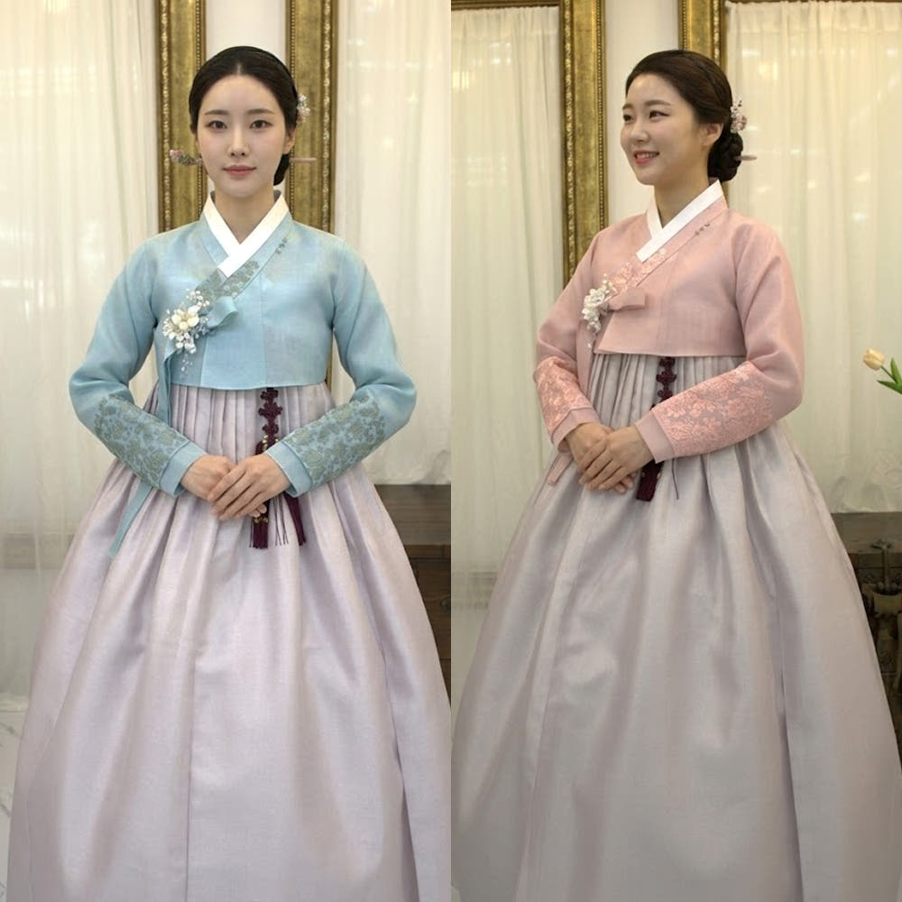 궁 한복 대여 혼주 2벌 신랑측 신부측 어머니 결혼식 162번168번 - 상품 이미지