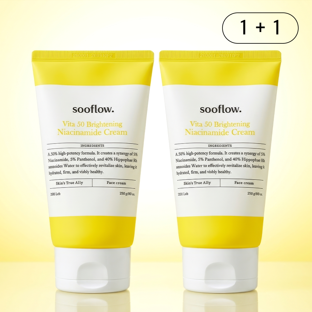 수플로우 나이아신아마이드 5% 주름개선 비타민 미백 크림 250ml, 2개 제품 이미지
