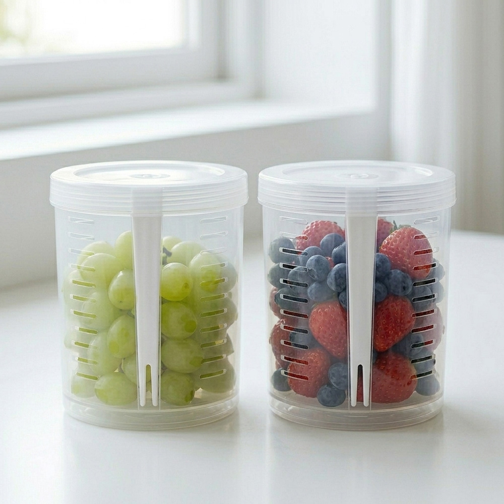 UH 물쏙쏙 샐러드 소분용기 과일통 900ml x 2개 - 상품 이미지